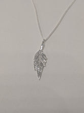 Load image into Gallery viewer, Recycled silver leaf necklace
