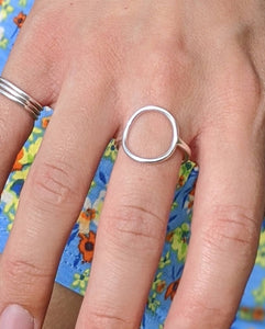 Silver circle ring