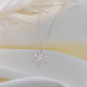 Silver star pendant necklace