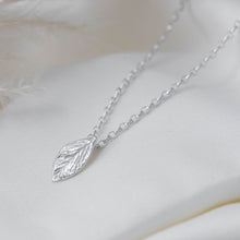 Load image into Gallery viewer, Silver leaf necklace
