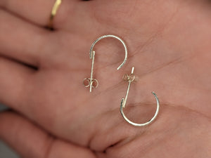 silver half hoop earring