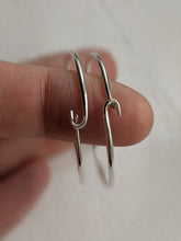 Load image into Gallery viewer, solid silver hoop earrings
