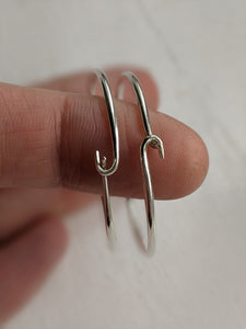 solid silver hoop earrings
