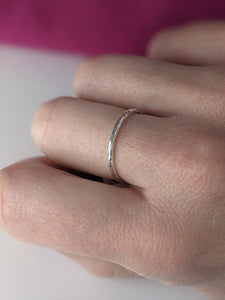 simple slim silver ring band