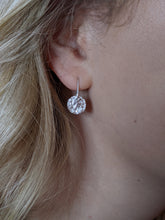 Load image into Gallery viewer, Textured Silver Drop Earrings
