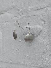 Load image into Gallery viewer, Side view and front view of circle drop earrings
