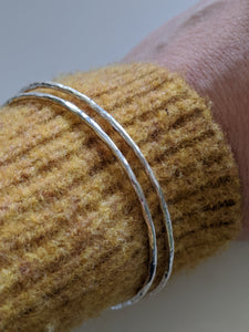 handmade recycled sterling silver bangle bracelets