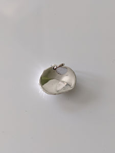 Solid sterling silver seashell pendant
