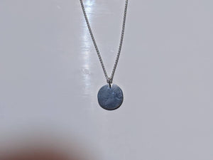 handmade sterling silver hammered necklace