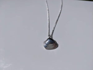 Handmade silver seashell pendant