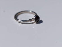 Load image into Gallery viewer, recycled silver garnet gemstone ring
