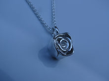 Load image into Gallery viewer, Silver rose pendant
