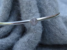 Load image into Gallery viewer, Sterling silver rose quartz stacking bangle
