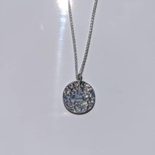 Load image into Gallery viewer, hammered silver disc necklace
