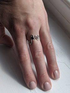 Handmade sterling silver gemstone ring. 
