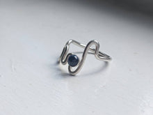 Load image into Gallery viewer, Sterling silver ring with sapphire gemstone
