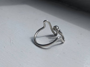 Handmade silver sapphire gemstone ring