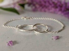 Load image into Gallery viewer, Sterling silver hammered bracelet
