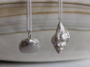 Silver seashell necklaces