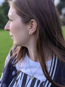 silver hoop earrings with stud back