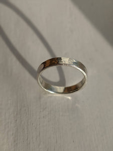 Hammered sterling silver ring