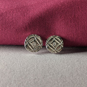 Silver stud earrings