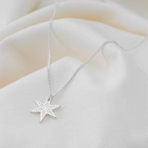 Silver star necklace