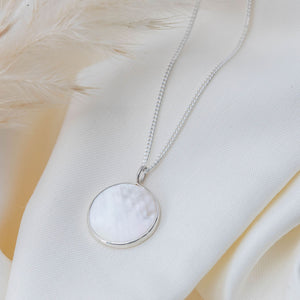 Mother of Pearl Disc Necklace