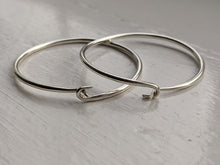 Load image into Gallery viewer, Silver hoop earrings
