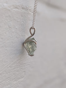 Raw Green Amethyst Necklace