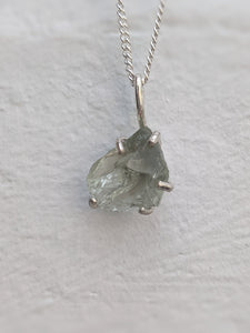 Raw Green Amethyst Necklace