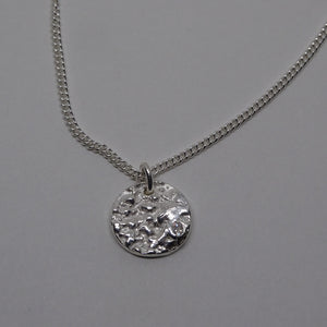 Silver disc necklace