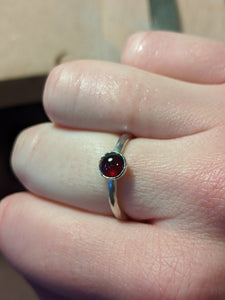 garnet gemstone ring