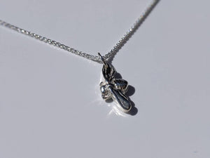 Solid Silver Bumble Bee Necklace