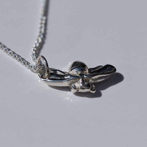 Silver Bumble Bee Necklace