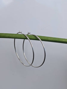 silver hoop earrings