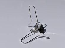 Load image into Gallery viewer, handmade silver teardrop earrings
