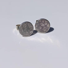 Load image into Gallery viewer, Sterling silver hammered disc earrings
