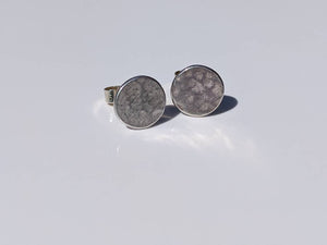 Recycled sterling silver handmade disc earrings