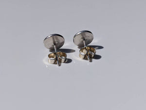 Sterling silver disc stud earrings