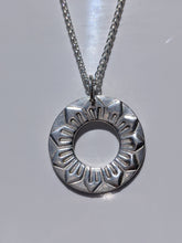 Load image into Gallery viewer, Handmade solid silver sun pendant
